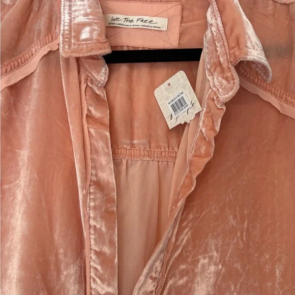 NWT Free People Marianne Velvet Shirt - Picture 5 of 10